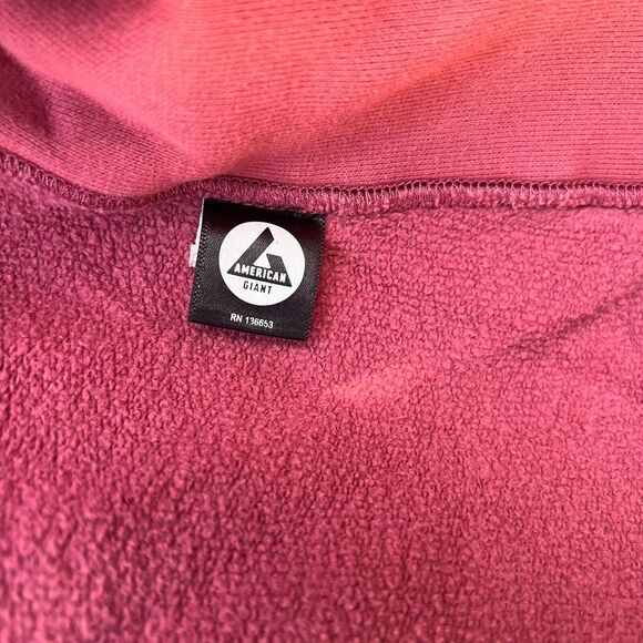 American Giant Classic Full Zip Sweatshirt Hoodie Size Medium Salmon Pink - Picture 8 of 8